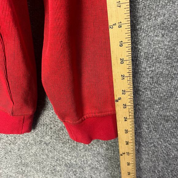 Bugatti Sweater Mens XXLarge Red Soft cotton Quarter Zip Long Sleeve LOGO - Picture 7 of 10